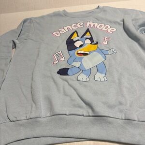 Light Blue 'Dance Mode' Cartoon Sweatshirt